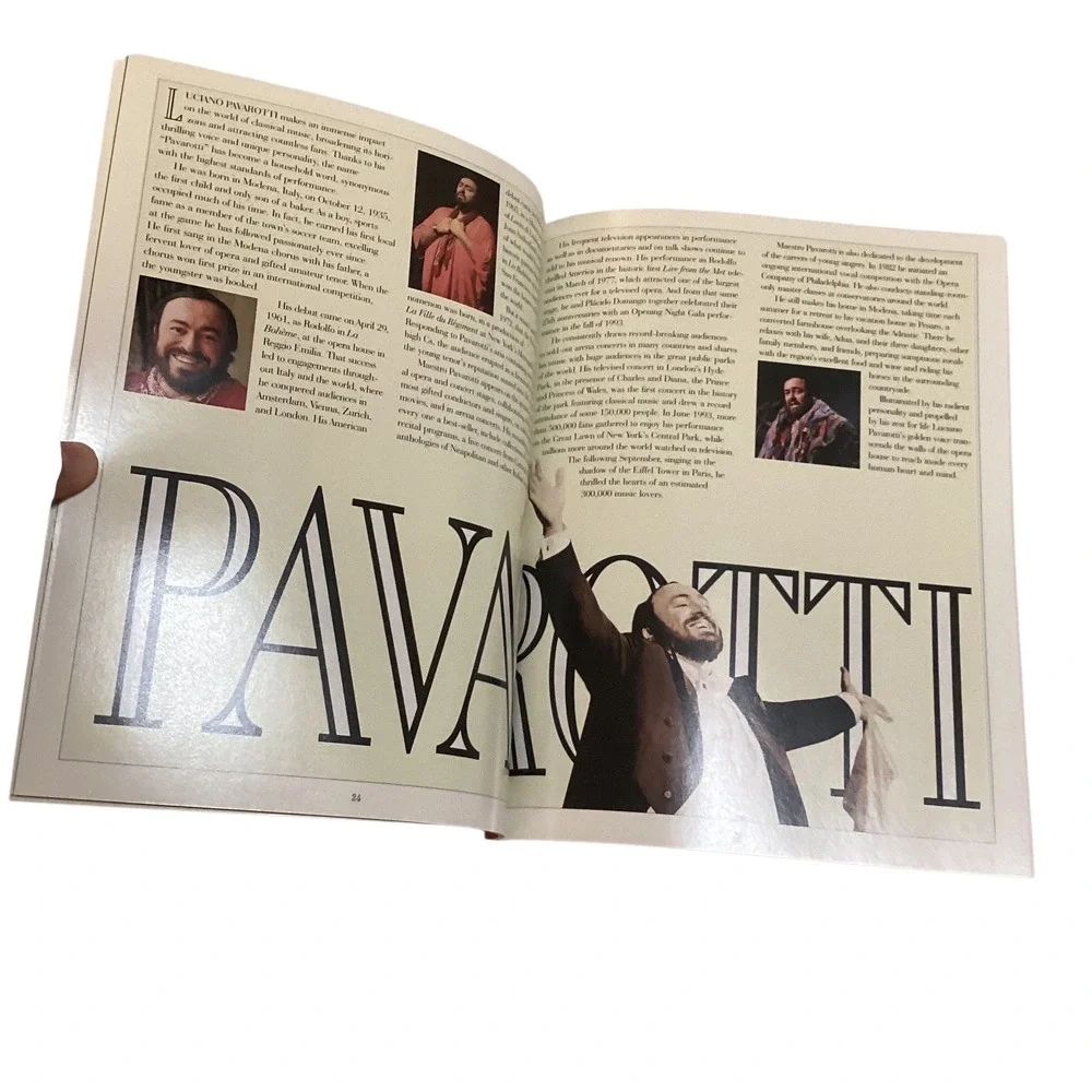 Encore The 3 Tenors 1994 Concert Program Dodger Stadium Pavarotti Domingo Vtg.